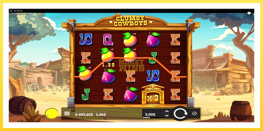 Slika 4 igralni avtomat Clumsy Cowboys