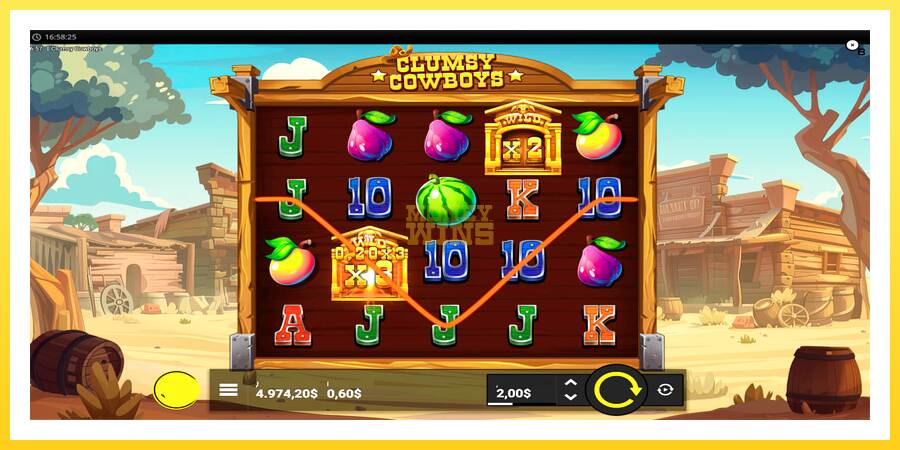 Slika 5 igralni avtomat Clumsy Cowboys