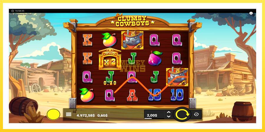 Slika 6 igralni avtomat Clumsy Cowboys