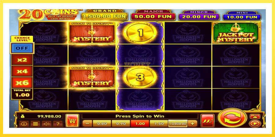 Slika 3 igralni avtomat 20 Coins Halloween Jackpots