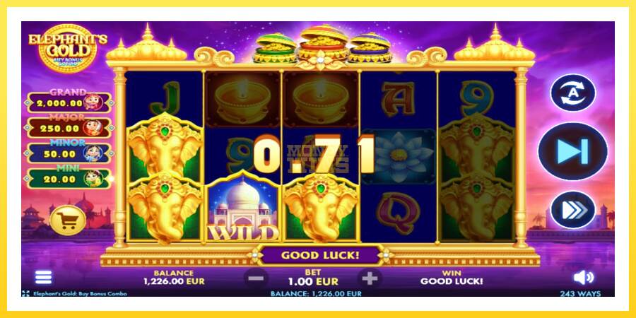 Slika 3 igralni avtomat Elephants Gold Buy Bonus Combo