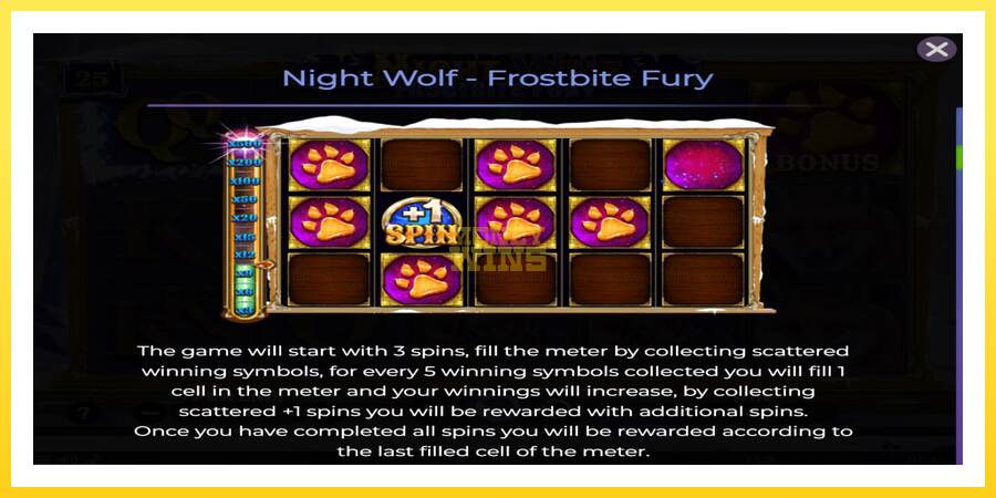 Slika 5 igralni avtomat Night Wolf - Frostbite Fury