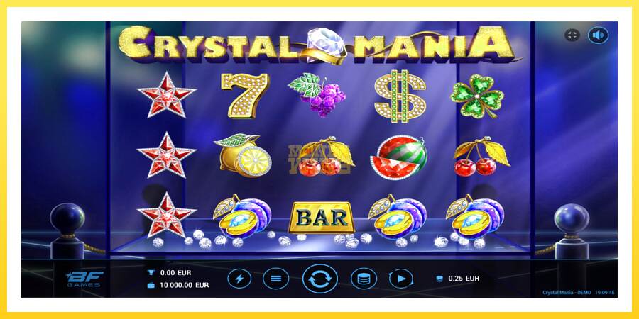 Slika 1 igralni avtomat Crystal Mania