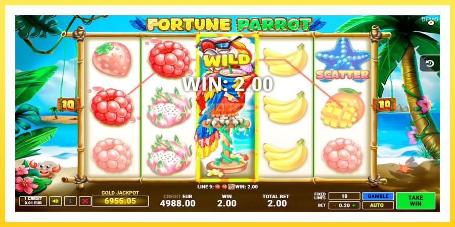 Slika 4 igralni avtomat Fortune Parrot