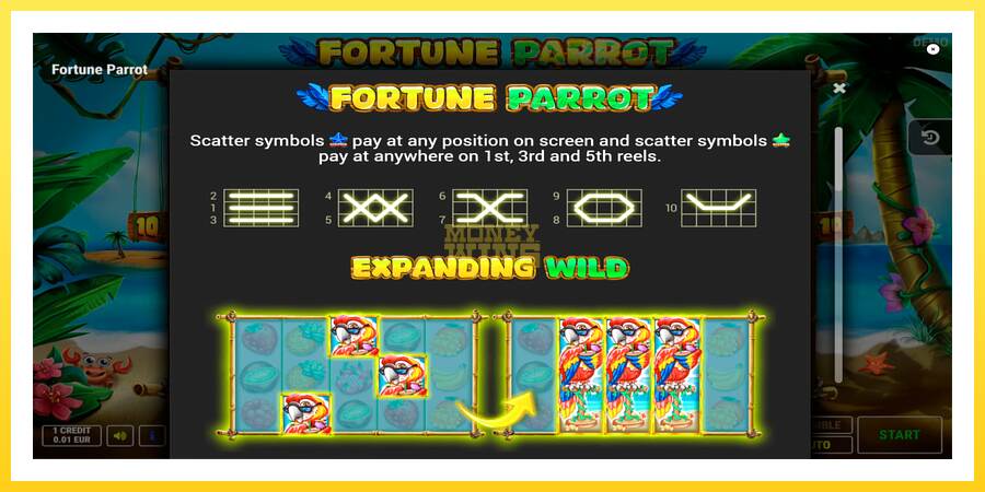 Slika 7 igralni avtomat Fortune Parrot