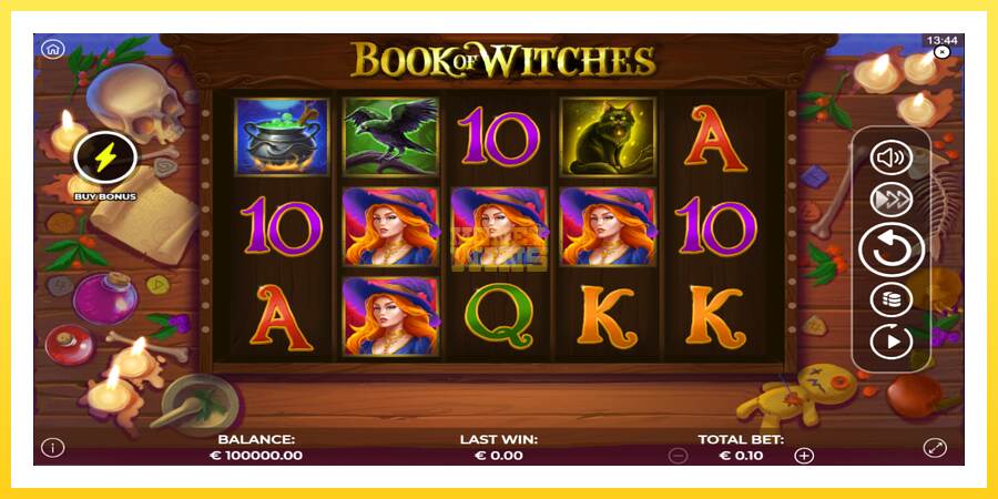 Slika 2 igralni avtomat Book of Witches