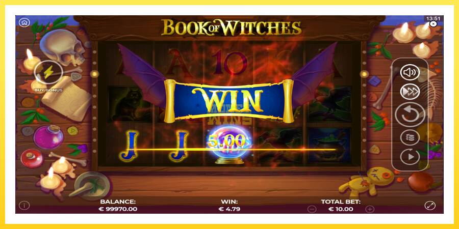 Slika 3 igralni avtomat Book of Witches