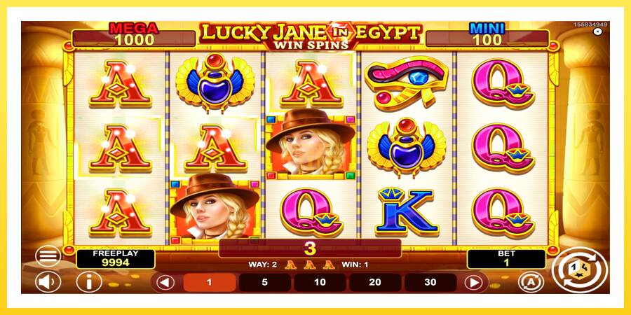 Slika 2 igralni avtomat Lucky Jane in Egypt Win Spins