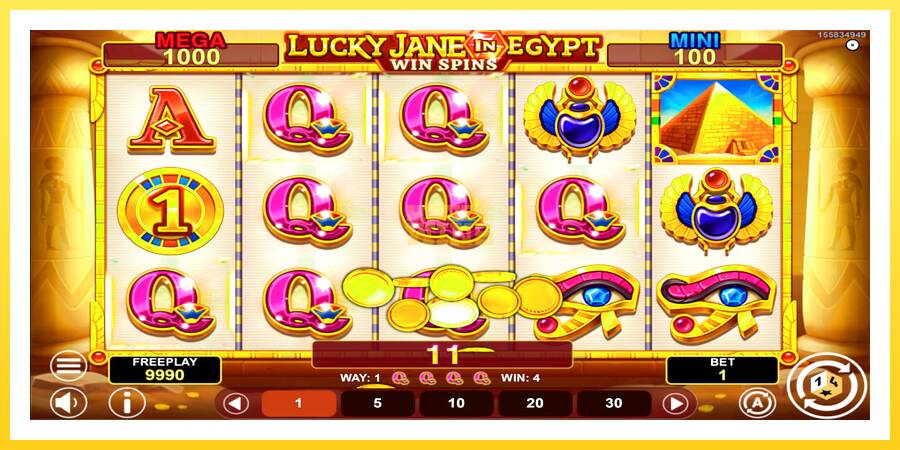 Slika 3 igralni avtomat Lucky Jane in Egypt Win Spins