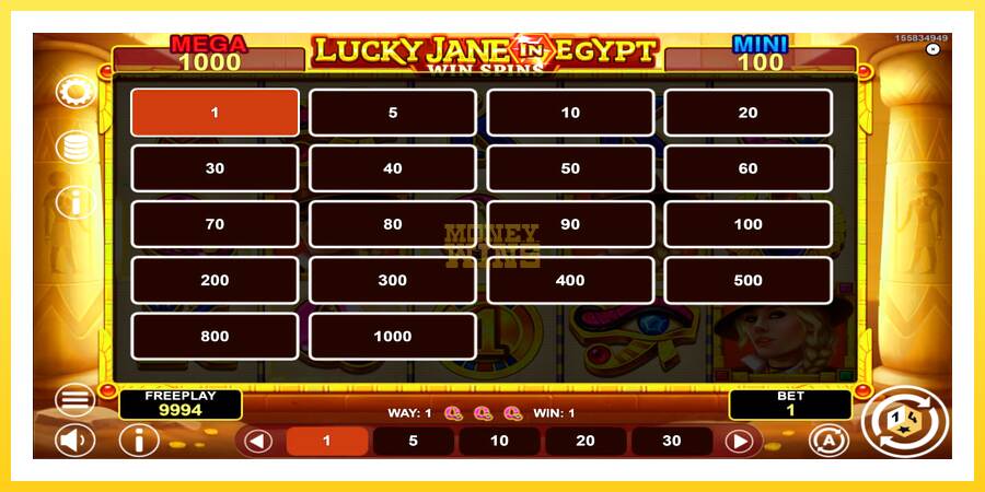 Slika 5 igralni avtomat Lucky Jane in Egypt Win Spins