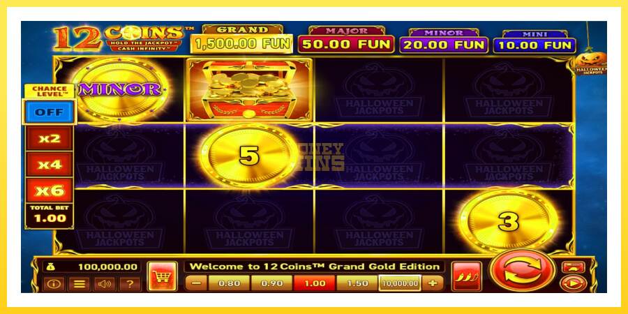 Slika 1 igralni avtomat 12 Coins Grand Gold Edition Halloween Jackpots