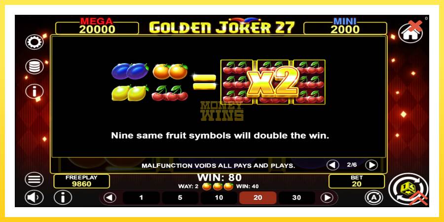 Slika 6 igralni avtomat Golden Joker 27 Hold & Win