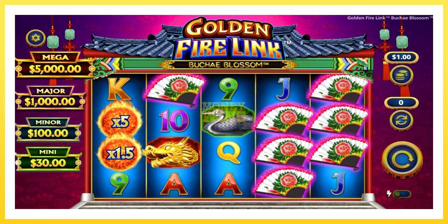 Slika 2 igralni avtomat Golden Fire Link Buchae Blossom