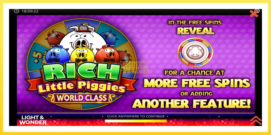 Slika 1 igralni avtomat Rich Little Piggies World Class