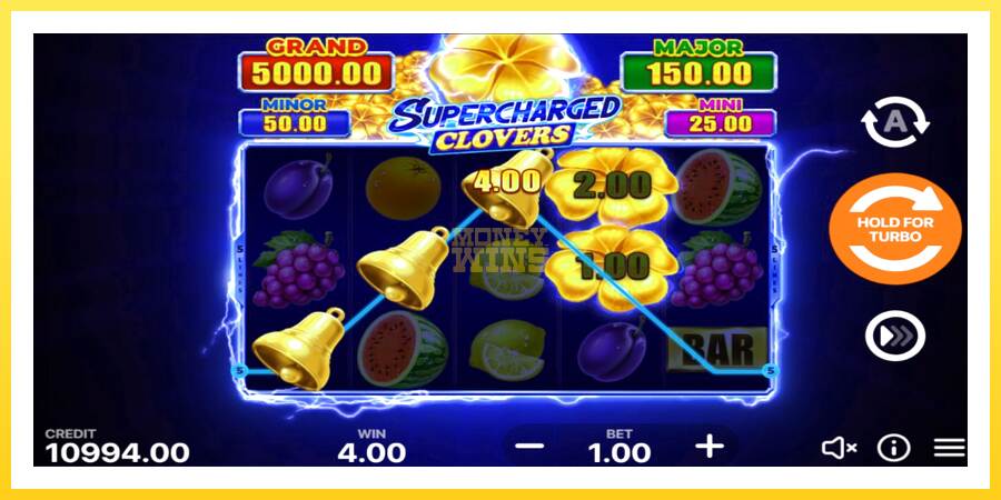 Slika 2 igralni avtomat Supercharged Clovers: Hold and Win