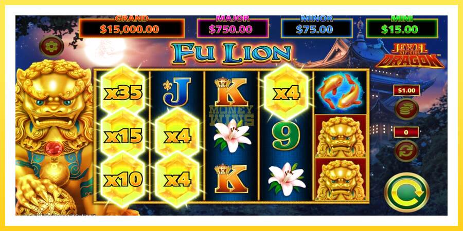 Slika 2 igralni avtomat Jewel of the Dragon Fu Lion