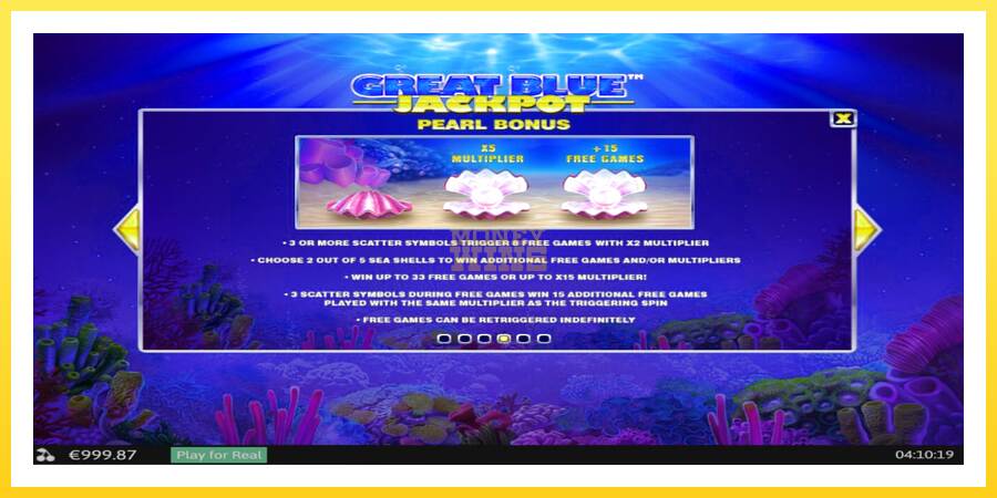 Slika 6 igralni avtomat Great Blue Jackpot