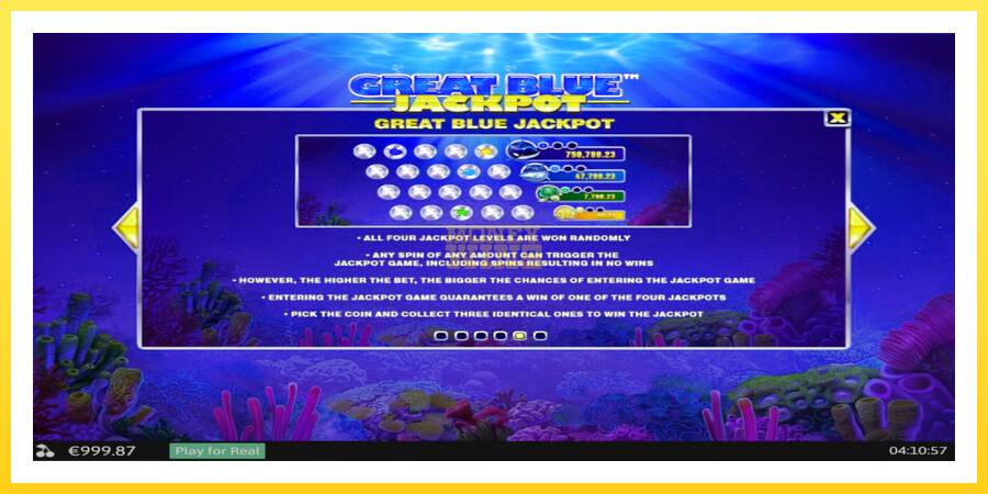 Slika 7 igralni avtomat Great Blue Jackpot